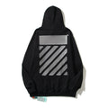 Off-White Black Industrial Diagonal Stripe Arrow Hoodie